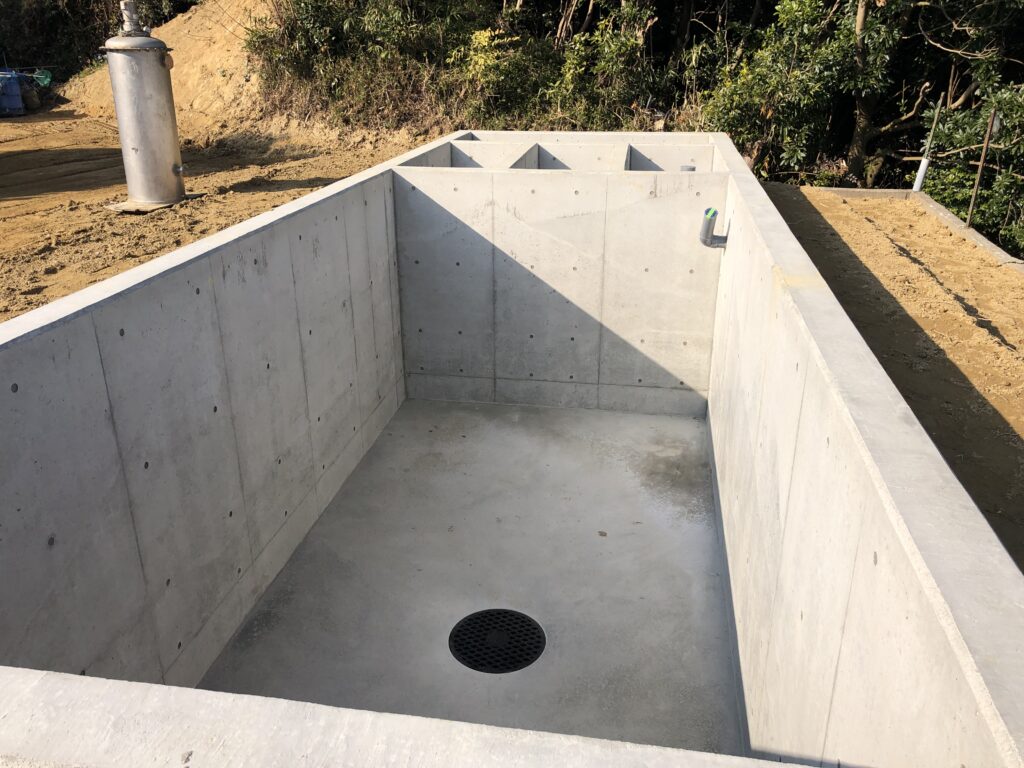 貯水池工事のサンプル