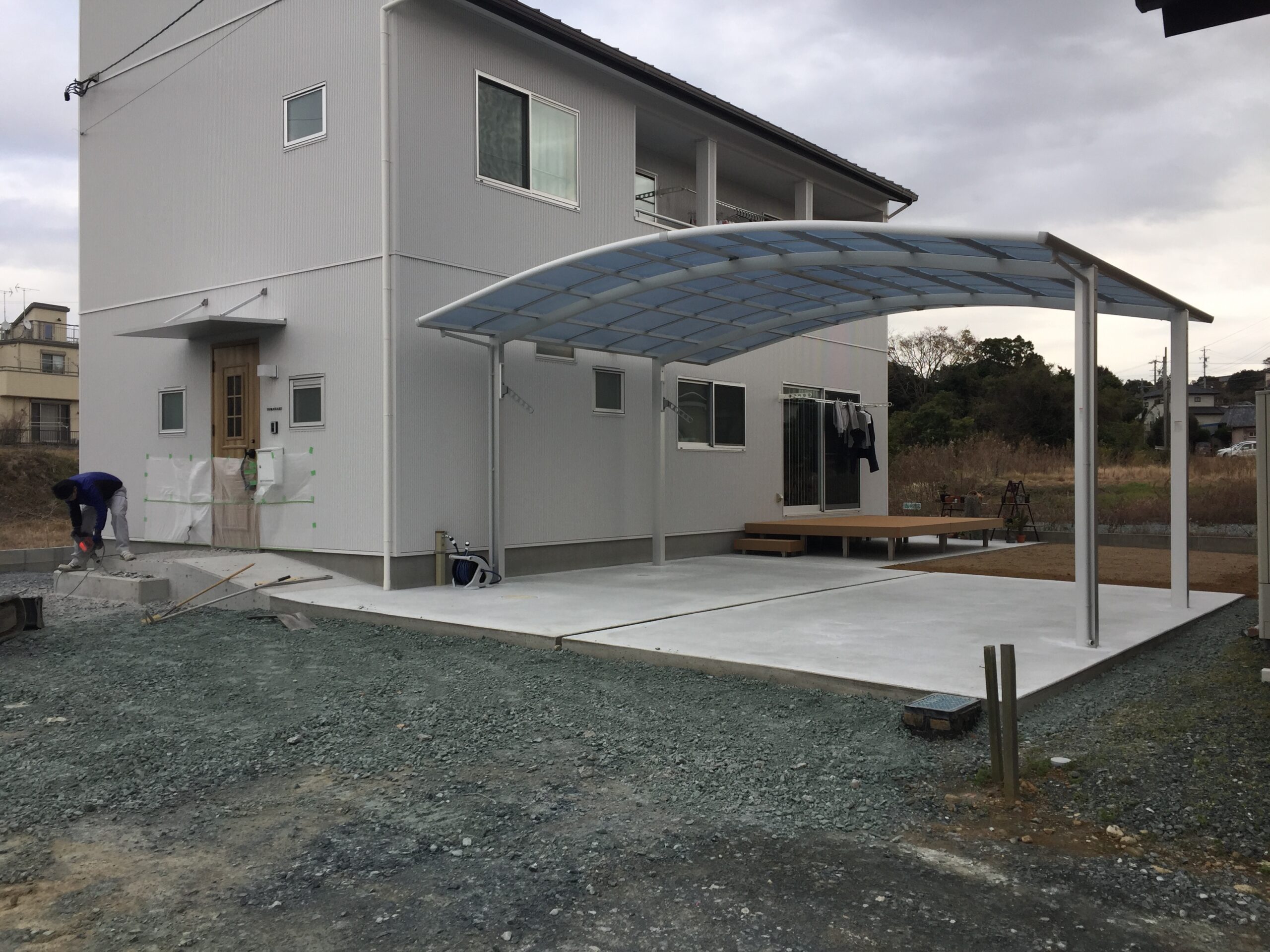 完成度の高い外構工事のサンプル写真。